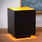 Guld bordlampe modern, Suzy, med brytare