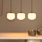 Hvid pendler lampe retro, Medine