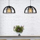 Sort pendler lampe modern, Dikra