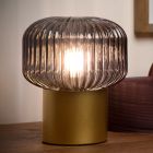 Guld bordlampe retro, Jany, med brytare