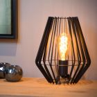 Sort bordlampe modern, Reda, med brytare