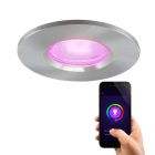 Modern smart indbygningsspot krom, Jule, IP65, 4,5W, RGBW