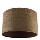 30 cm fløjl lampeskærm brun krokodille stof, Emilius