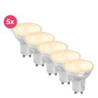 Dæmpbar gennemsigtig GU10 LED pære Antonie, 5w, varm hvid