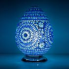 Blå orientalsk bordlampe mosaik, Lara