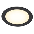 Sort downlight aluminium, Umbriel, 9W, 3000K LED, IP44