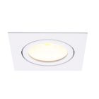 Hvid indbygningsspot aluminium, Laom, 6W, 2700K LED, IP22