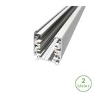3-faset skinne, 2 meter, hvid, Pro