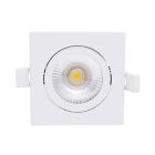 Hvid downlight aluminium, Loura, 6W, white switch LED, IP65