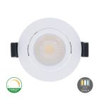 Hvid downlight aluminium, Maite, 7W, white switch LED, IP65