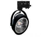 Sort 3-faset skinnespot Tirsa, 12W, dæmpet-til-varm, Pro