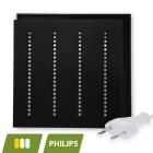 Sort Louvre LED panel 60x60 - 30W - hvid afbryder - UGR <16