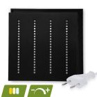 Sort Louvre LED panel 60x60 - 30W - hvid afbryder - dæmpbar - UGR <16
