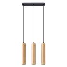 Træ pendler lampe brun, Francina