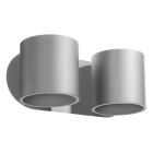 Aluminium up down væglampe grå, Amely