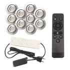 10 kipbar spots til udhæng Rona, IP44, med tilslutningssæt og fjernbetjening, krom