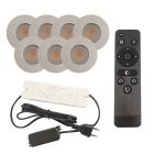 7 krom spot til udhæng Dico, IP65 med tilslutningssæt og fjernbetjening