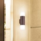 Rustfarvet udendørslampe modern, Fjelso, IP44