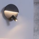 Sort væglampe design, Solo, 6W, 3000K LED, med brytare