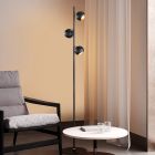 Sort gulv lampe modern, Prato, med brytare