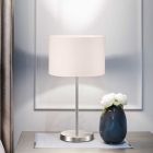 Nikkel bordlampe metal, Ledbury, med brytare