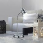 Nikkel bordlampe glas, Laysha, 4,7W, 3000K LED, med brytare