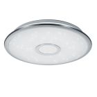 Krom plafond plast, Yailee, 30W, varm til kold hvid justerbar LED, med fjärrkontroll