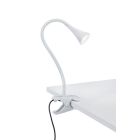 Hvid klemmespot plast, Yelaisa, 3W, 3000K LED, med brytare