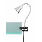 Sølv klemmespot plast, Taimi, 3,8W, 3000K LED, med brytare