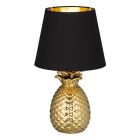 Keramik bordlampe guld, Monsted, med brytare