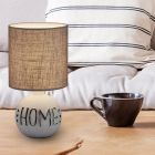 Keramik bordlampe hvid, Mosh, med brytare