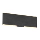 Sort up down væglampe modern, Zwier, 2W, varm til kold hvid justerbar LED, med brytare