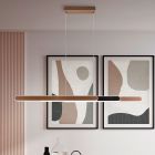 Messing pendler lampe design, Dwayn, 48W, varm til kold hvid justerbar LED, med beröringsdimmer