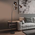 Sort gulvlampe bue modern, Ervin