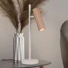 Brun bordlampe modern, Sieb, med brytare
