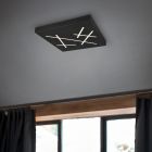 Sort plafond design, Eelco, 24W, varm til kold hvid justerbar LED, 3 trins lysdæmper