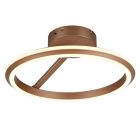 Brun loftlampe modern, Jiry, 34W, white switch LED, 3 trins lysdæmper