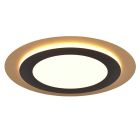 Sort plafond modern, Frans, 42W, varm til kold hvid justerbar LED, med fjärrkontroll