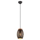 Sort pendler lampe modern, Delana