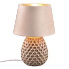 Keramik bordlampe beige, Anderson, med brytare