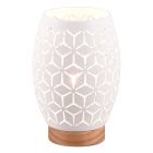 Hvid bordlampe modern, Delana