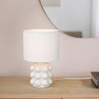 Keramik bordlampe hvid, Cihad, med brytare