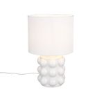 Keramik bordlampe hvid, Cihad, med brytare