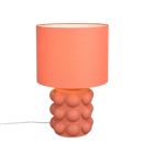 Keramik bordlampe orange, Cihad, med brytare