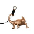Guld bordlampe plast, Chameleon
