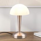 Nikkel bordlampe modern, Delila, med beröringsdimmer