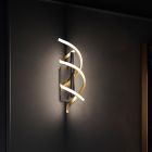 Messing væglampe design, Sylvian, 22W, varm til kold hvid justerbar LED, 3 trins lysdæmper