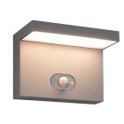 Antracit udendørs væglampe solcelle modern, Nesrin, 5W, white switch LED, IP65