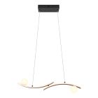 Sort pendler lampe modern, Leonoor
