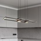 Sort pendler lampe design, Sohaib, 37W, varm til kold hvid justerbar LED, 3 trins lysdæmper